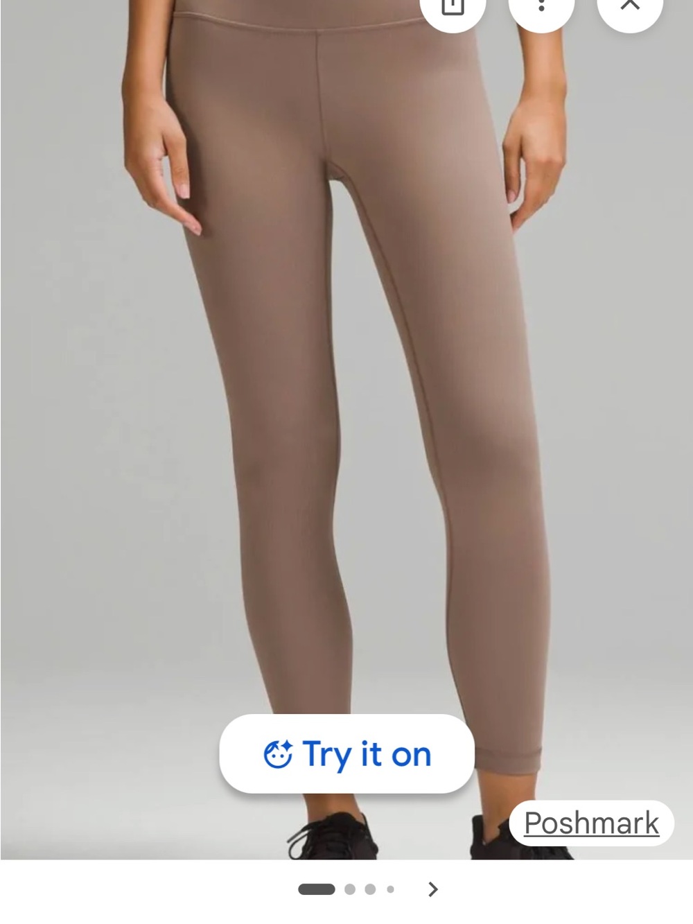 LULULEMON Wunder Train High-Rise Ribbed Tight 28" - Color: Taupetastic Like New